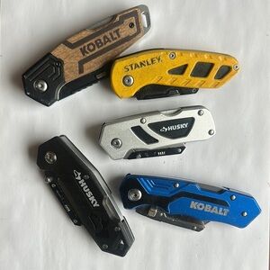 Kobalt, Stanley, and Husky Utility Knives Set